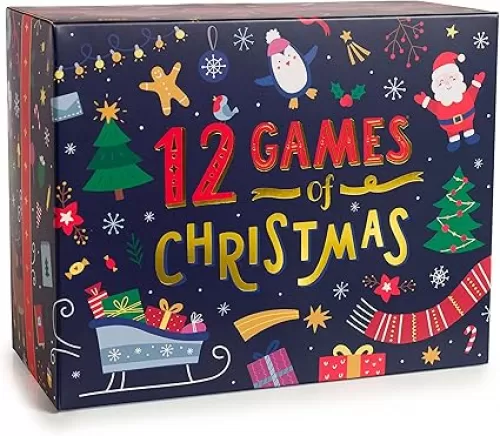 12 Games of Christmas - 12 Hilarious Holiday Activities [Family Party Games Pack for Kids, Teens & Adults] - by Beat That! Game