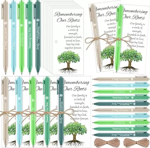 50Sets Family Reunion Gift Ballpoint Pens with Bookmarks a Family