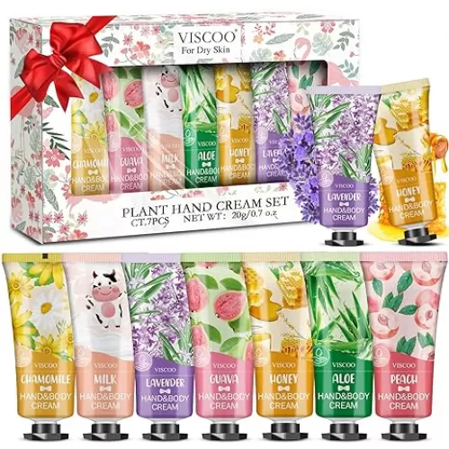 7 Pack Hand Cream Gifts Set for Women, Hand Lotion for Birthday Gifts for Women Teengirls, Bridesmaid Gifts, Thank You Gifts, Mini Moisturizing Hand Lotion Travel Size in Bulk for Dry Cracked Hands