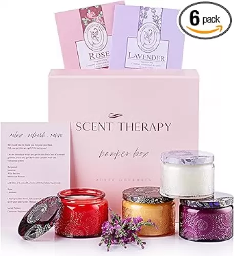 Aromatherapy Candle Gift Set for Women - Scented Home Decor & Pampering Present for Women