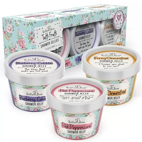 Bella & Bear Tutti Frutti Shower Jellies, Cute Gifts for Teenage Girls and Tweens, Pack of 3 x 3oz