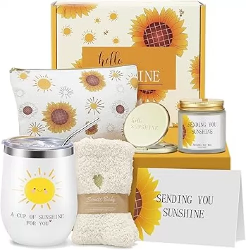 Birthday Gifts for Women, Friend, Mom, Sister, Wife, Her - Happy Birthday, Mothers Day Gifts for Woman - Get Well Soon Self Care Package Gift Basket Set