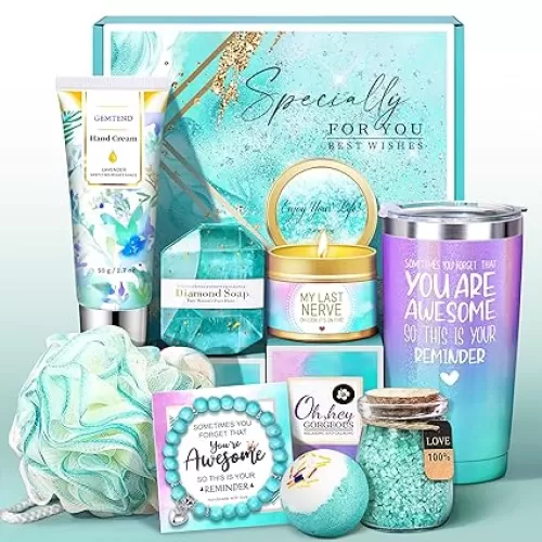 Birthday Gifts for Women, Gifts for Women, Mom, Wife, Girlfriend, Sister, Friends, Her, Relaxing Spa Gifts Basket Self Care Gifts, Christmas, Valentine
