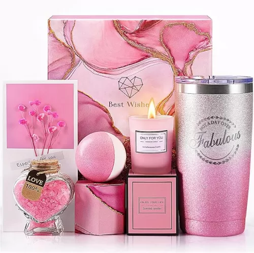 Birthday Gifts for Women Mom Nana Daughter, Rose Self Care Spa Gift Baskets for Women, Christmas Valentines for Women Best Friend Sister Her Wife Girlfriend