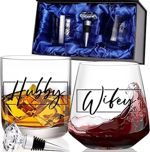 Couple Gifts for Wedding Engagement, Mr and Mrs Gift, Bridal Shower gifts, Cool Couples Gifts Wishes for Couples Newlywed Mr and Mrs Him and Her