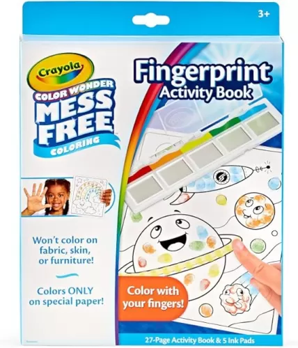 Crayola Color Wonder Mess Free Fingerprint Ink Painting Activity Set, Finger Painting Alternative, Toddler Coloring, Travel Activity, Gift for Toddlers