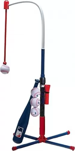 Franklin Sports Grow-with-Me Kids Baseball Batting Tee + Stand Set for Youth + Toddlers - Youth Baseball, Softball + Teeball Hitting Tee Set for Boys + Girls