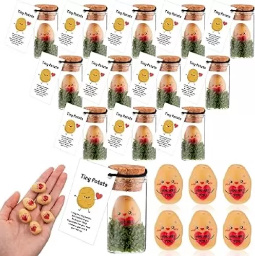Fumete 35 Set Back to School Supplies for Students Teachers Employee Appreciation Gifts Bulk for Coworker Staff Emotional Support Positive Desk Pets Small Thank You Gifts for Team Volunteer(Potato)