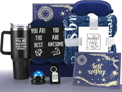 Gift Baskets for Men - Best Birthday Gifts Box, Anniversary Gift Set, Boyfriend Gift Kit, Get Well Soon Basket, Self Care Package, Unique Ideas Present for Man Him Dad Brother Husband Boy Friend