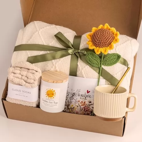 Gift Baskets for Women, Unique Birthday Gifts for Women, Best Friend Birthday Gift, Inspirational Gift Set Box, Christmas Gifts for Woman Her Teen Girl Sister Friendship- Brighten up Her Day!