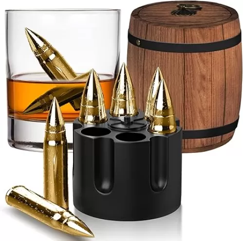 Gifts for Men Him Christmas, Whiskey Stone Gifts for Husband Anniversary, Unique Birthday Gift Ideas for Dad from Daughter Son Wife, Cool Stocking Stuffers, Bourbon Gadgets for Grandpa Uncle Father