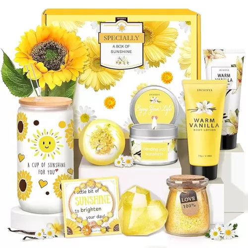 Gifts for Women, Bath and Body Gift 10 pcs Warm Vanilla Self Care Set for Friends, Her, Bestie, Mom, Wife Christmas Birthday Gifts