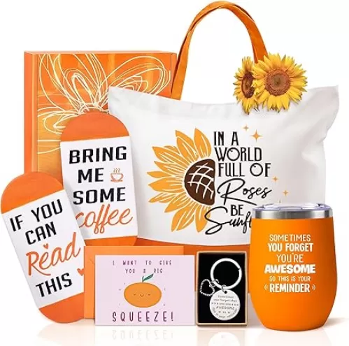Gifts for Women Girls Best Friend Sister Wife Girlfriend Daughter - Unique Birthday Valentines Mothers Day Christmas Gifts for Her, Sunflower Sunshine Inspirational Thinking of you Gift