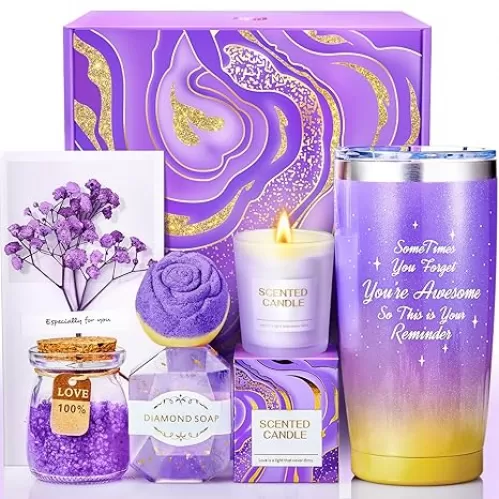 Gifts for Women, Mom, Wife, Her, Girlfriend, Sister, Bestie - Happy Birthday, Christmas, Graduation Gifts, Self Care Spa Gift Basket Set, Womens Teacher Nurse Employee Appreciation Gifts
