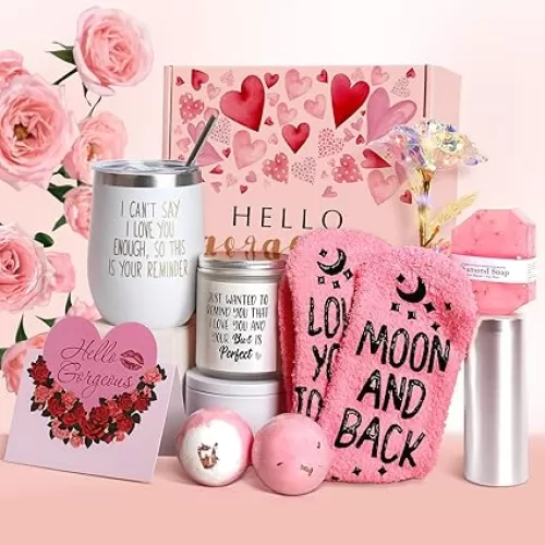 Girlfriend Valentines Gifts, Girlfriend Gifts, Gifts for Girlfriend, Birthday Gifts for Girlfriend, Anniversary Gift for Her Girlfriend - I Love You Gifts for Her, Romantic Gifts for Her W/Tumbler
