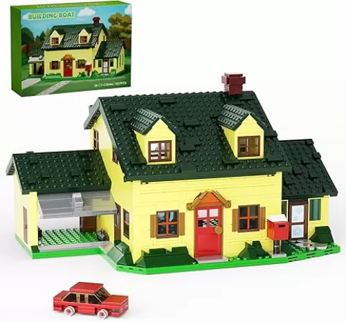 Griffin Family House Building Set, Family House Building Toys, Peter and Stewart Funny Cartoon TV Show, Compatible with Lego, Creative Gift for Fans, Boys and Girls Aged 6+ (1257Pcs)