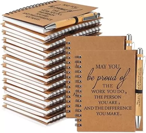 Honoson 15 Sets Employee Appreciation Gifts Appreciation Notebooks with Ballpoint Pens Mini Spiral Inspiration Journal Bulk Thank You Gifts for Teachers Coworker Volunteers Back to School