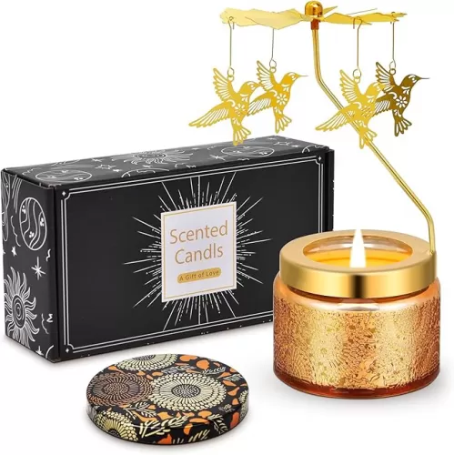 Hummingbird Rotating Scented Candles Gift Set for Birthdays, Christmas, Thanksgiving, or As A Unique Present for Your Mom, Sister, Girlfriend, Colleagues, Friends, or A Dear Friend