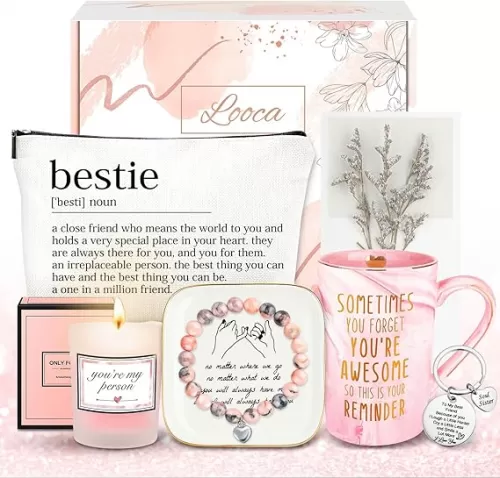 Looca Best Friend Birthday Gift Basket for Women - Unique Friendship Gifts for Bestie, BFF