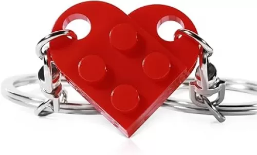 Matching Couple Heart Keychain for Boyfriend Girlfriend Valentine