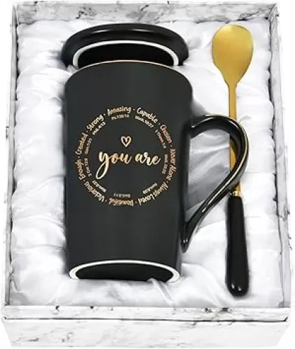 Maustic Christian Gifts: Inspirational Coffee Mug, Religious Gift for Women & Friends - 14 Oz with Gift Box