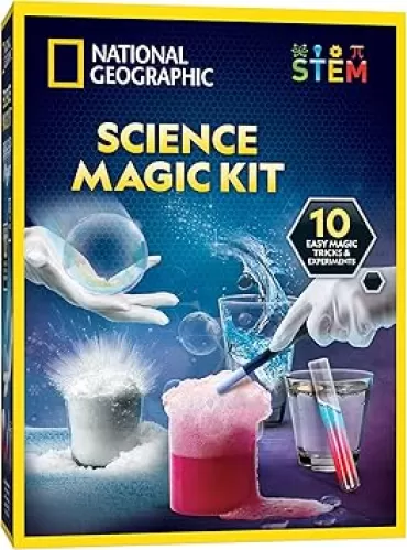 National Geographic Magic Chemistry Set – Science Kit for Kids with 10 Amazing Magic Tricks, STEM Projects and Science Experiments, Science Toys, Great Gift for Boys and Girls 8-12