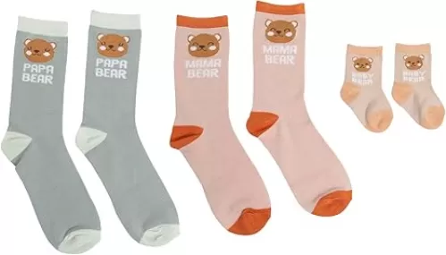 Pearhead Unisex Family Matching Sock Set, For Dad Son Daughter Mom, Toddler and Baby Apparel, Gift Set