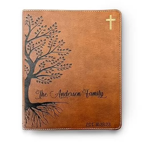 Personalized Family Bible | Custom NIV Family Tree Journaling Bible | Engraved Bible Wedding Bible Christian Gifts Family Bible for Wedding