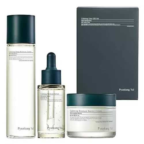 Pyunkang Yul PKY Calming Line Gift Box Set - Korean Facial Skin Care Essential for Daily Moisturizing, Safe on Acne Prone & Sensitive Skin, Vegan & Cruelty Free