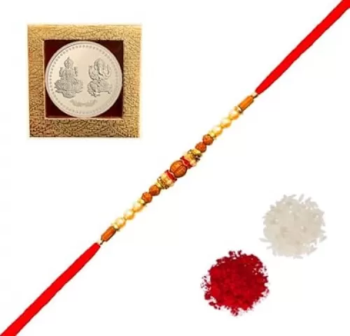 Rakhi/Rakhi for Brother/Rudraksha Rakhi/Rakhi for Brother with Gift Set/Rakhi Bracelet/rakhi for brother and bhabhi/Rakhi Set