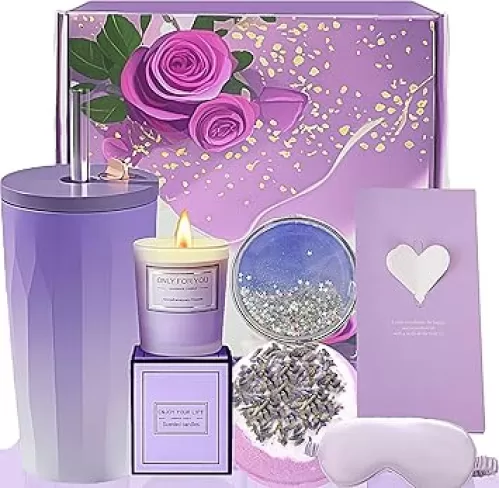 Relaxing Spa Gift Basket Set for Women - Luxurious Self-Care Birthday, Christmas, Valentine
