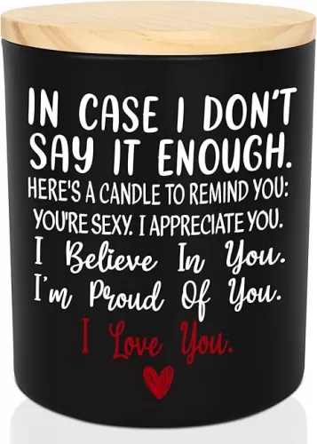 TEEZWONDER Anniversary Wedding Gifts for Women Men - Long Lasting Vanilla Lavender Candle 10 Oz - Birthday Romantic Gifts for Him Her, Girlfriend Boyfriend Birthday Gift Ideas, Gift for Husband Wife