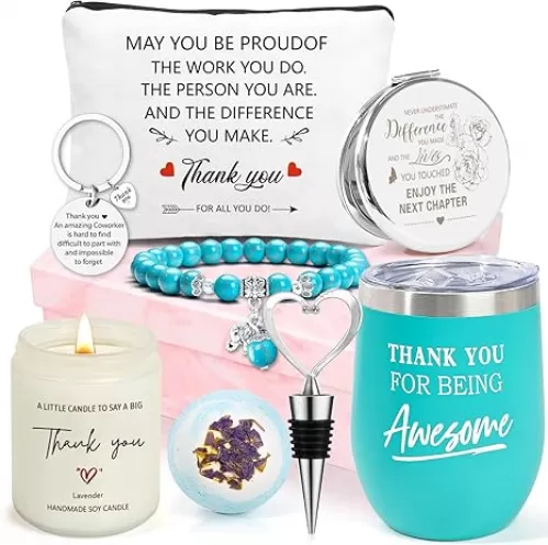 Thank You & Farewell Gifts for Women & Coworkers - Going Away Gift Basket for Women Employees & Managers