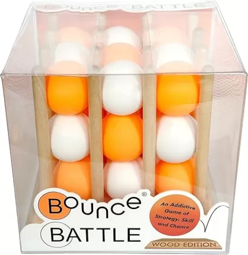 Wood Edition Game Set - Multiplayer Fun Games for Kids & Adults - Addictive Bounce Ball Games w/Multiple Battle Styles - Ultimate Family Games of Strategy & Chance
