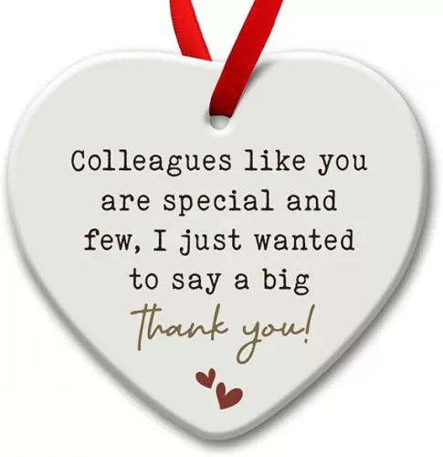 Work Colleague Gift, Christmas Decorative Ornaments, Thank You Xmas Ornament for Coworkers Women, Work Bestie, Team Leader - Retirement Gifts 2024