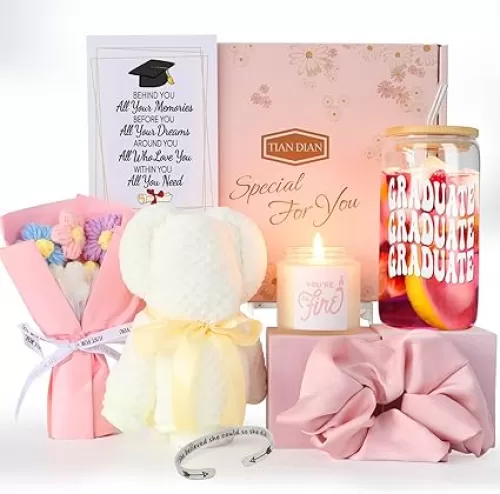 2025 Graduation Gifts Basket for Her, High School Class of 2025 Graduation Gift Box for Women, College, Daughter, Sister, Friend