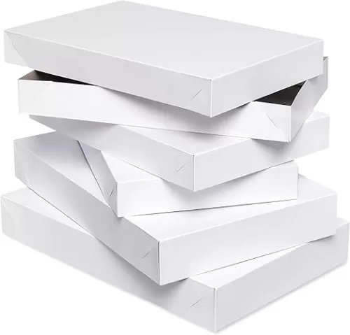 American Greetings White Gift Boxes, 3 Medium and 2 Large (5 Boxes)