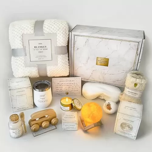Gift Baskets for Women, 11PC Care Package with Moon Lamp, Grief, Get Well Soon After Surgery, Birthday, Think of You, Thank You, Sympathy