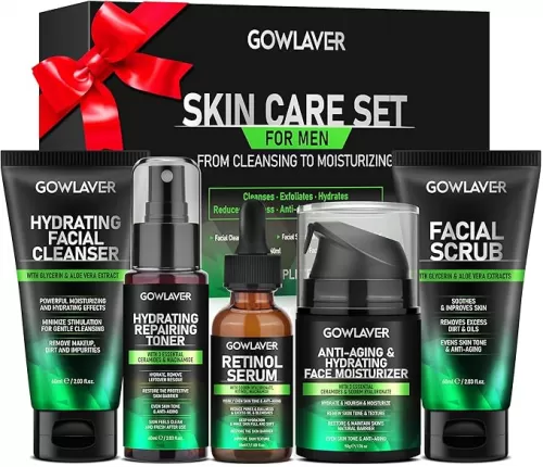 Gifts for Men, Skin Care for Men, Hydrate & Anti-Aging Face Care Routine for Mens All Skin Types, Birthday Christmas Stocking Stuffers Secret Santa Gifts Fathers Valentines Him Dad Boyfriend Husband