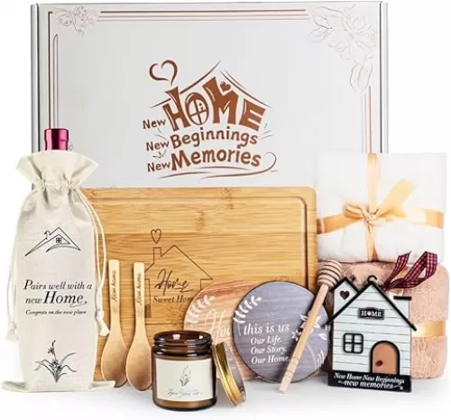 House Warming Gifts New Home, 11 Pcs New Home Gift Ideas Basket, Housewarming Gifts, Closing Gifts for Home buyer, Couple, Women, New Homeowners