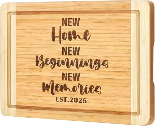 House Warming Gifts New Home 2025, Engraved Cutting Board New Home Gift Ideas, Housewarming Gifts for Women Men Couple, New Homeowner Gifts Closing Gifts for Home Buyers New Apartment Gifts