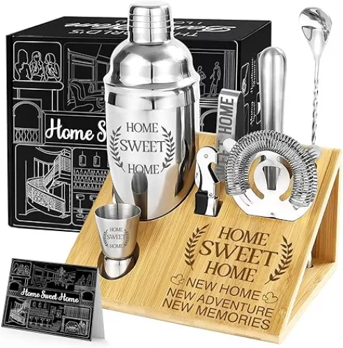 House Warming Gifts New Home, Housewarming Gifts for New House, Closing Gifts for Home Buyers, Housewarming Gift Baskets for Couple, Realtors Closing Gifts for Buyers, Home Sweet Home Coasters for New Home Couple