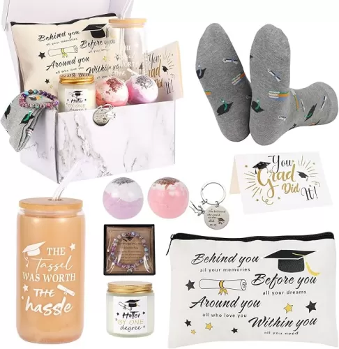 Kolewo4ever 10 Pieces Graduation Gifts Set for Her, Class of 2025 Graduation Gifts for Her Girls Daughter Senior 2025 High School College PhD Masters Degree Graduate Gift for Women