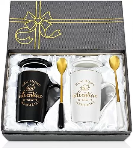 Maustic House Warming Gifts New Home, New Home Gift Ideas for Women Men Couple, Housewarming Gifts, Closing Gift for House Buyers, First Apartment Essentials, 14 Oz