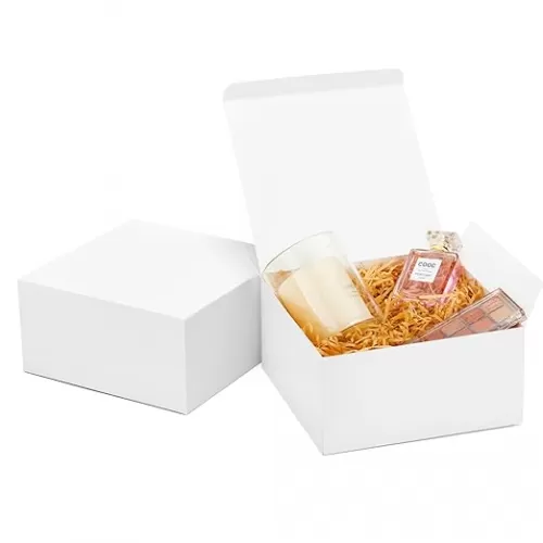 MESHA 8x8x4 Gift Box 10 Pack White Gift Boxes with Lids, DIY Bridesmaid Proposal Box, Recyclable, Foldable Box for Wedding, Birthday Party