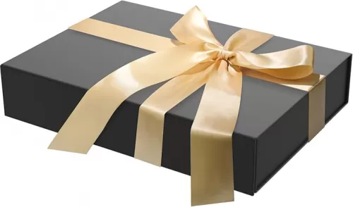 MOZRRO Gift Box 11.5 x 8.2 x 2.3 In Gift Boxes for Presents Magnetic Closure, Gift Boxes with Lids for Presents Birthday Luxury Jewelry T-shirts Gloves Scarves Books Clothes Candy, Gift Wrap - Black