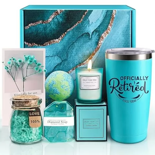Retirement Gift for Woman, Relaxing Spa Gift Basket Set, Best Retirement Gift Ideas for Women, Happy Retirement Gifts for Coworker Teacher Nurse Mom Grandma Boss Retirees, Retired Friends