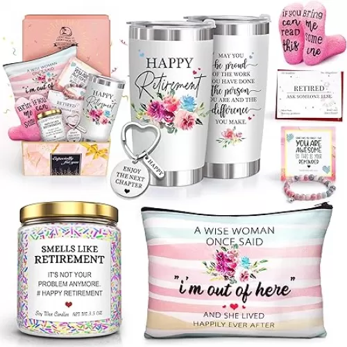 Retirement Gifts for Women 2025-Happy Retirement Gifts for Retirees，Teachers，Coworker，Nurses，Mom，Grandma，Unique Retired 20OZ Tumbler Gift Ideas for Coworkers Office & Family