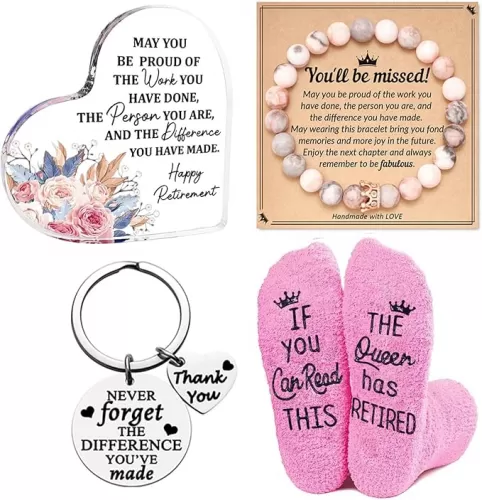 Retirement Gifts For Women, Happy Retire Present For Her, Retired Queen Gifts With Novelty Socks