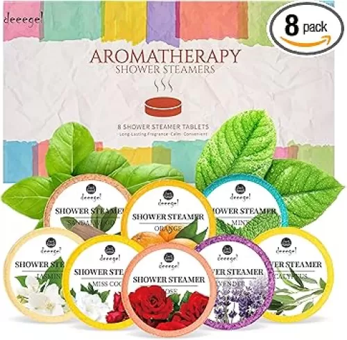 Shower Steamers Aromatherapy Gifts Set Pack of 8 Shower Bath Bombs Tablets with Essential Oils for Home SPA, Self Care Relaxation Birthday Christmas Gift for Women and Men Who Have Everything…